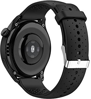 yanghongyua 22mm watch bands for Fossil Gen 5 Carlyle, compatible silicone replacement band for Samsung Galaxy watch3 45mm, elastic band for Huawei watch3/Garmin vivoactive 4. (black)