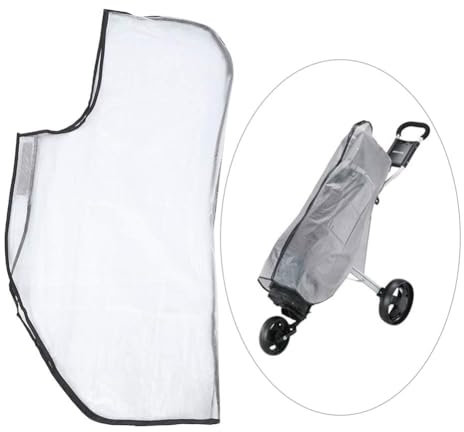 Golftasche Regenhülle, 121x63cm Wasserdichte Transparent PVC Golf Regenhaube schützende Golf Reisetasche Cape Cover Tragbares Golfschutz Zubehör für Golf Schiebewagen Golf Trolley Regenschutzhüllen