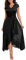 Bbonlinedress Schwarzes Kleid Damen Abendkleid lang Elegant Winter Cocktail Spitze Chiffon Hochzeit Brautkleid Party Ballkleid Black L
