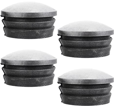 DOITOOL 4pcs Round Fence Post Caps Rubber Post Reflective Protective Caps for Outdoor Use