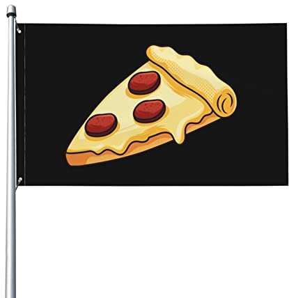 Pizza bedeckt mit Käse Flagge 3 x 5 Fuß Außenterrasse Garten Rasen Willkommen Dekoration Banner Indoor Home Party Banner