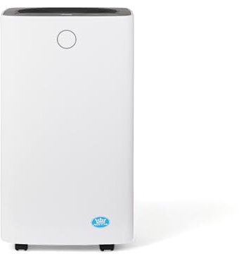 Prem-I-Air 12L Compressor Dehumidifier With Adjustable Humidity, Water Full Alarm, Quiet Operation, Continuous Drain, Washable Filters, Castors for Easy of Movement For use in Home, Office and Shop.