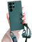 Rokmym Handykette Hülle kompatibel mit Samsung Galaxy S23 Ultra Nylon Schultergurt Weich Silikon Handyhülle mit Stylische Band Kordel zum Umhängen Schutzhülle Case Cover für Samsung Galaxy S23 Ultra