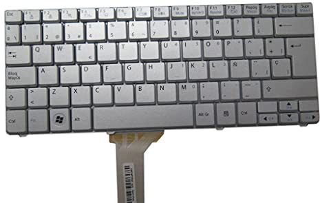 RTDPART Teclado Laptop para Gigabyte Q1105 Q1105M Español SP Plata