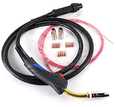 Decapower Torcia di saldatura MIG MAG 25AK 3 metri per saldatrice semiautomatica gas senza gas MIG MAG saldatura