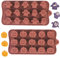 Lot de 2 moules en silicone à 15 cavités en forme de citrouille et fantôme pour Halloween, chocolats, biscuits, gelée