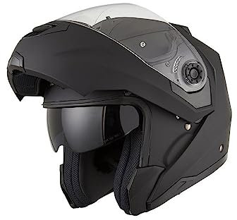 EOLE Klapphelm SUBTLE Matt Schwarz – ECE R 22.06 Zulassung – Größe M (57-58cm) – ABS-Schale