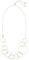 Leslii Damen-Kette Statement lange Halskette Bubbles Modeschmuck-Kette Ringe (Gold)