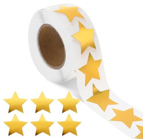 Bremorou 500 Stück Sticker Sterne Aufkleber Weihnachtsaufkleber Sterne Für Kinder Weihnachts Sterne Funkelnde Aufkleber Glänzendes Funkeln Sterne Belohnung Sticker Für Kinder Klassenzimmer Zuhause