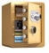 45 cm manueller Maschinen-Safe,diebstahlsicherer Ganzstahl-Nachttisch-Garderobe,unsichtbarer Safe,Büro-Aktenschmuck,Passwort-Safe,Tresorschrank (Farbe: Braun) (Gold)
