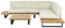 Lounge Set 5-Sitzer FSC Akazienholz Hellbraun mit Auflagen weiß modern Mykonos