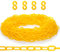 Peohud 50Ft Plastic Safety Chain, 15M x 6mm Diameter Plastic Chain Barrier, Yellow Barrier Chain Links for Fence, Parking, Gate, Crowd Control, Queue Line, Do Not Enter Chain