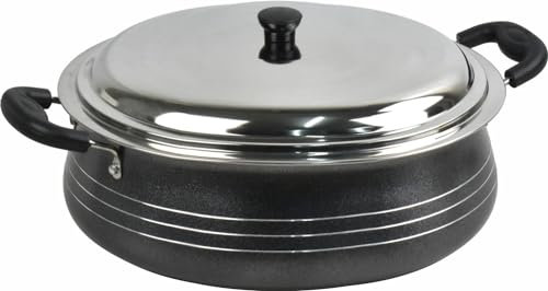 Diamond Cookware Aluminium Non Stick Gravy Pot Casserole Dish with Stainless Steel Lid 10L