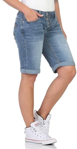 BUENA VISTA Jeans Hosen Damen - Malibu Short - Stretch Denim - Helleres Jeansblau Gr. XS