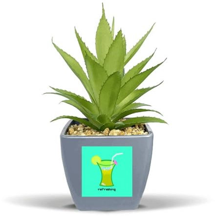 no/no Limette Scrawl Sommer-Getränke, künstliche Ananas, Blumentopf, Vase, Mini-Dekoration
