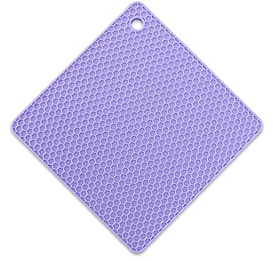 susiodeu Tovaglietta Isolante Piatto per Piatti Pad Sottobicchiere Quadrato Tovaglietta per controsoffitto Protezione Riutilizzabile Lavabile per Domestico, Viola