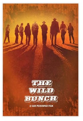 Jdekaec Filmposter The Wild Bunch auf Leinwand, Schlafzimmer-Dekor, Sportlandschaft, Büro, Raumdekoration, Geschenk, ungerahmt, 60 x 90 cm
