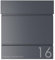 Briefkasten Manufaktur Briefkasten Kant mit Zeitungsfach - Design 2 (RAL 7016 anthrazitgrau)