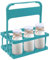 Milk Bottle Holder - Doorstep Crate, Water and Wine Rack for 6 Bottles, Foldable Storage for Kitchen Cupboard, Countertop, Office, Restaurants
