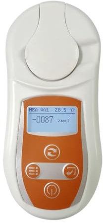 LOMCOT Refraktometer 0-75%Vol Auto -Alkohol -Refraktometer for Alkohol messen Werkzeug 0.1%Vol Auflösung digitaler Hydrometer -Konzentration Spirits Tester
