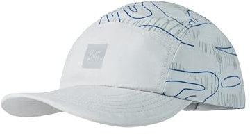 BUFF®| Kappe 5 Panel Go Junge Mädchen Flexibel, UPF50, Verstellbar, Nachhaltig, Leicht, Laufen, Recycelte Materialien, Komfortabel, Einheitsgröße, Gris