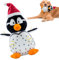 Chongqile Weihnachtsplüschspielzeug für Hunde- Quietschendes Spielzeug Pinguin mit Knitterpapier- Interaktives lustiges Spielzeug kleine und mittlere Rassen (Pinguin)