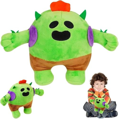 Brawl-Stars Plüschtier, 20cm Brawl-Stars Kuscheltiere Cactus Kuscheltiere Plüschtier Kaktus Grün Kaktus Kuscheltier, Kaktus Figuren Kaktus Plüsch Kaktus Puppe Stofftier Cactus Puppe für Fans Kinder