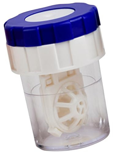 Kontaktlinsenbehälter Kontaktlinse Kästen mit Körbchen Kontaktlinsen Reiniger Manuelle Brillenreinig Ung Kontaktlinsenreiniger Box Kontaktlinsen Aufbewahrung für Tägliche Reisen