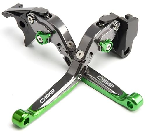 ZESIDIMO Für Kawasaki Z650 Z 650 2017-2026 Ninja650 VERSYS650 650CC VULCAN S 650 VN650 EN650 Motorrad Brems- und Kupplungshebel verstellbar ausziehbar (grün)