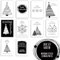 Bambelina Schwarz weiße Weihnachtskarten I Minimalistisch und stilvoll! Set mit 10 Stück Karten I A6 Karten für Ihren Weihnachtsgruß an die Großeltern, liebe Freunde und Geschäftskunden