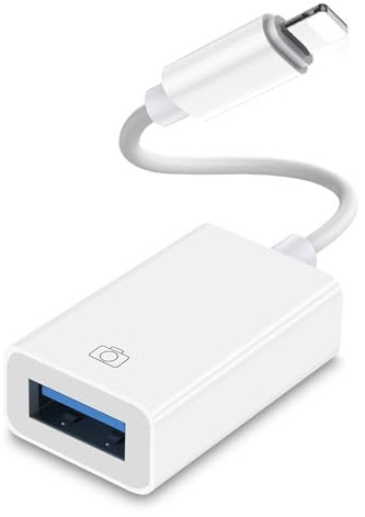 Lightnning USB Adapter, [Apple MFi-Zertifiziert] Adapter Lightnning auf USB Unterstützt Kamera, Kartenleser, USB Flash, USB Adapter für ipad/iPhone