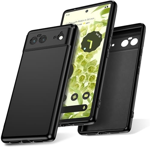 Watana for Google pixel 6 5G Case,Silicone Phone Case,Black | Soft-Touch,Shockproof,DustProof,Antiskid Full Body Armour Phone Cover with Microfiber Lining for pixel 6