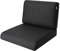 Bjird Sitzkissen 70x70 cm für Rattanmöbel – Sessel & Stühle – 2-teilig (Sitz + Rückenlehne) – Indoor & Outdoor – Wasserabweisend – Anti-Rutsch – Oeko-TEX - Schwarz