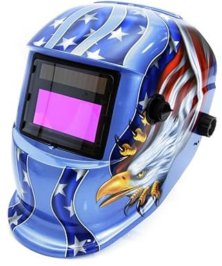 Maschera Casco Autoscurante da Saldatura | per MIG TIG MAG MMA | Campo Visivo 93x43 mm | Tempo di reazione 5/30.000s | Regolabile