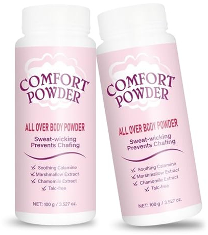 RadiantRe Körperpuder für Frauen, Comfort Deo Puder gegen Schwitzen, Reibungsreduzierend für Oberschenkel und Intimbereich (2)