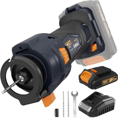 MAXXT Drywall Cutting Tool, Brushless Cordless Drywall Cut Out Tool with 2 Ah Battery and Charger..