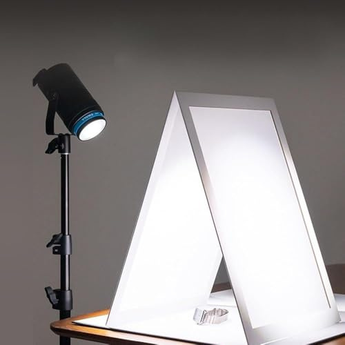 Aumotop Leichter, Tragbarer V-Flat-Lichtreflektor, Faltbarer Fotoreflektor für die Kosmetikfotografie, Weiße Farbe