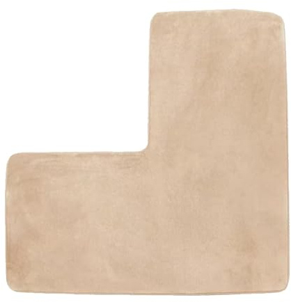 TAOZHUGONG Tappeto da bagno a forma di L, tappetino da doccia ad angolo, multiuso, antiscivolo, ad asciugatura rapida, ad angolo, tappetino da bagno a forma di L (cammello)
