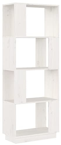 KKgypkn Massives Kiefernholz Regal zur Wandbefestigung als Bücherschrank ohne Rückwand und Raumteiler mit rustikaler Optik aus Massivholz für Flur und Wohnraum