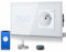 BSEED WIFI Intelligent Alexa Interrupteur D'Éclairage avec Prise Standard Français Work avec Google/Tuya Interrupteur à Écran Tactile en Verre 3 Gang 1 voie Blanc (Ligne Neutre Requise)