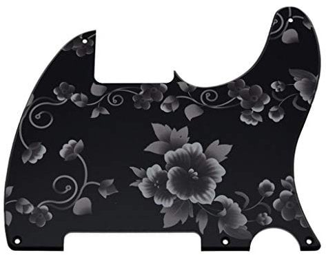 Dopro Schlagbrett mit 5 Löchern für Telecaster Esquire, 3D-Druck, Kunststoff Blumenmuster