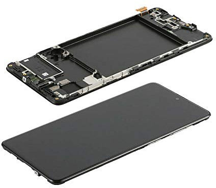 Für Samsung Galaxy A71 2020 A715F/DS A715U A715U1 A715F OLED LCD Display Touchscreen Digitizer + Rahmen Ersatz Schwarz