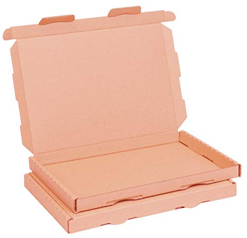 smiley pack 50x Großbriefkartons 230 x 160 x 20 mm braun DIN A5 B5 stabiler Versandkarton Postkarton Faltschachtel für Warensendung, Büchersendung und Großbrief mit Steckverschluss (50 Stück)
