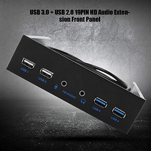 Fournyaa HD-USB3.0-Frontpanel, USB 3.0-Audio + USB 2.0-Verlängerung, 19 Pin, Super-Speed 4,8 Gbit/s für Computer
