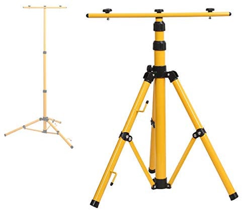 TOPWAY Trépied pour Projecteur de Chantier, Portables Trépied Télescopique Extensible Jusqu'à 160cm pour Projecteur de Chantier LED Projecteur Halogène 475000