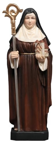Veronese Design Religiöse Sammlerfigur Saint Brigid of Kildare Polyresin, handbemalt, 16,5 cm