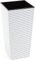 Gordanluk Tall planter rattan plant pot Designed Flowerpot with plant riser extra large plant pots indoor plant pots outdoor flower pot (White, 40 x 75.3 cm)