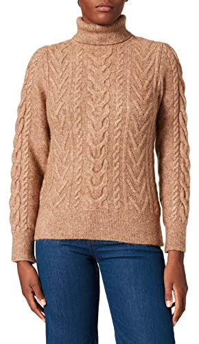 Naf Naf Damen Camie Pullover, Camel China, Medium