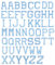 J.CARP 52 Stück Ozeanblaue Alphabet-Patches zum Aufbügeln oder Aufnähen für Kleidung, Hüte, Schuhe, Rucksäcke, Handtaschen, Jeans, Jacken usw.