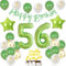Grün 56. Geburtstag Dekoration für Frauen und Männer - Tortendeko, Party Deko, Geburtstagsdeko für 56 Jahre